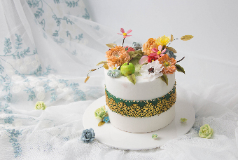 韩裱花卉蛋糕